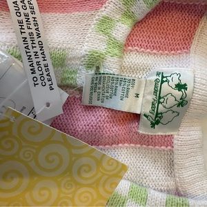 quacked factory button front sweater , garden floral theme . new with tags